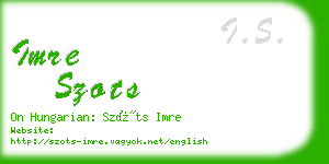 imre szots business card